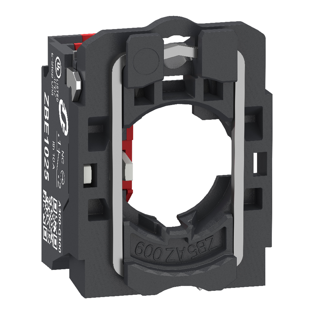 Mayer-DDS-Complete body contact assembly, Harmony XB5, single contact, with fixing collar, plastic, 1NC, compact push in terminals-1