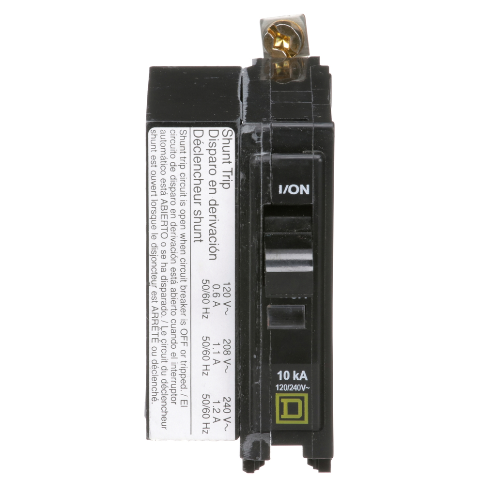 Mayer-DDS-Mini circuit breaker, QO, 15A, 1 pole, 120/240VAC, 10kA, bolt on, AC shunt-2