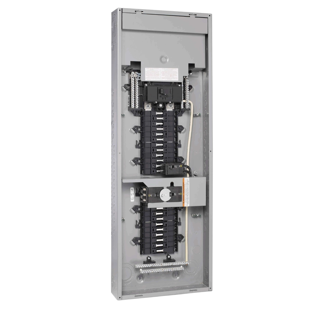 Mayer-DDS-Generator panel, QO, 1 phase, 40 spaces, 80 circuits, 100A main breaker, PoN, NEMA1, cover with door, CSA-1
