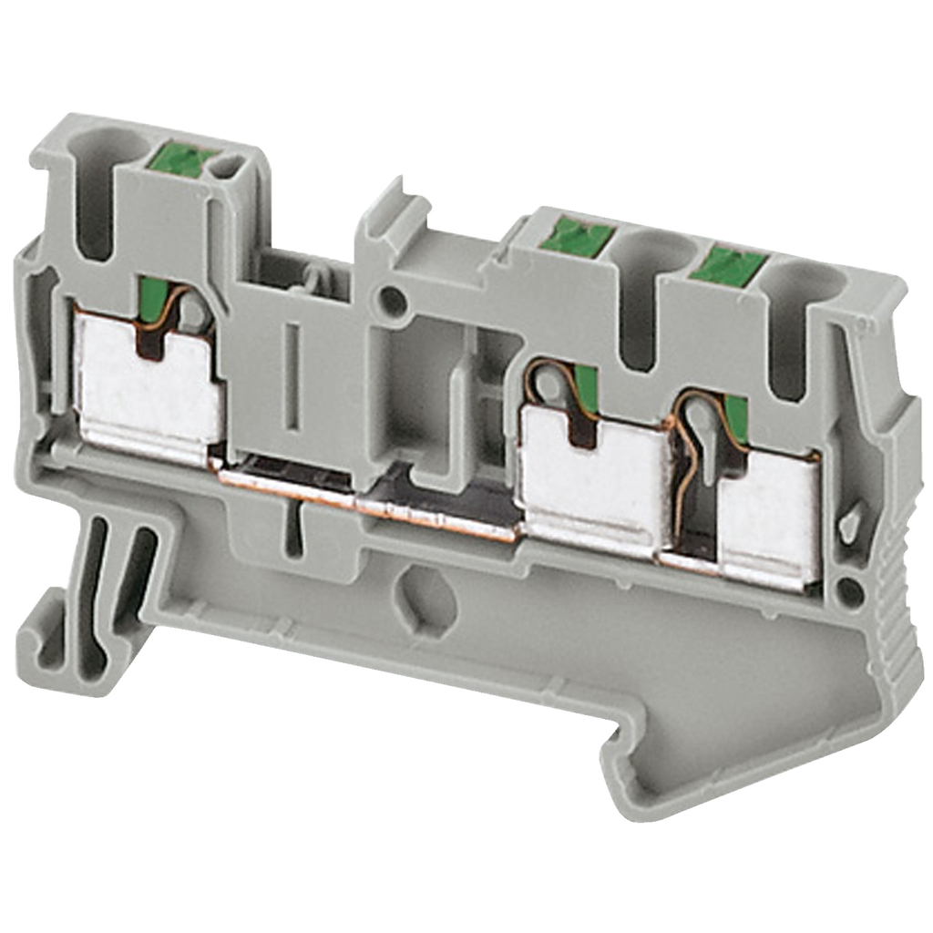 Mayer-DDS-Terminal block, Linergy TR, push-in type, feed through, 3 points, 2.5mm², grey, set of 50-1