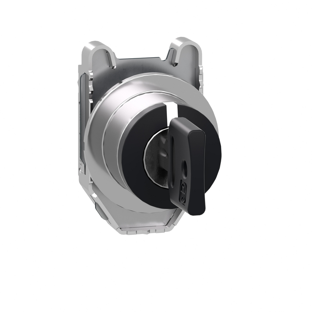 Mayer-DDS-Head for key selector switch, Harmony XB4, black key, flush, 30mm, 3 positions, center key withdrawal, key 455-1