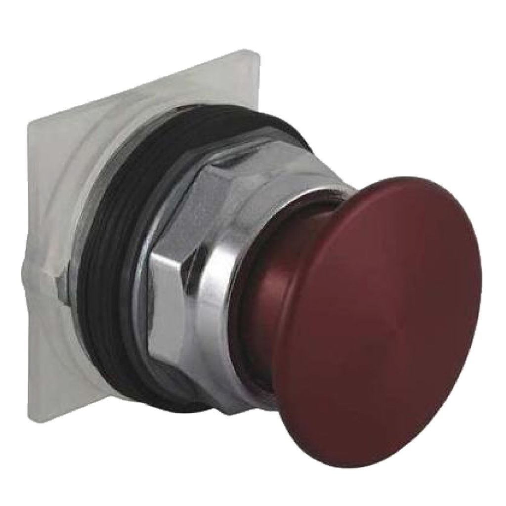 Mayer-DDS-Push-button head, Harmony 9001K, metal, metal mushroom 40mm, red, 30mm, spring return-1