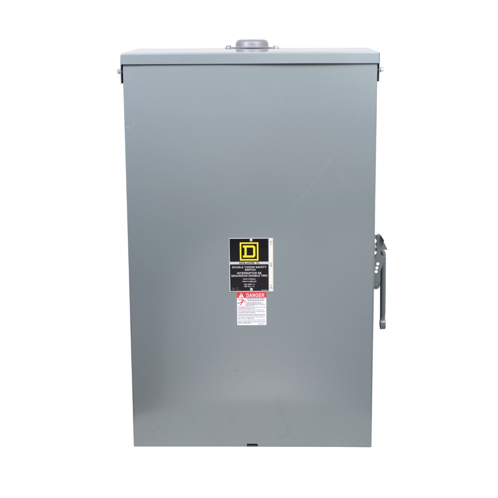 Mayer-DDS-Safety switch, double throw, non fusible, 3 pole, 3 wire, 480VAC, 250VDC, 200A, Type 1-2