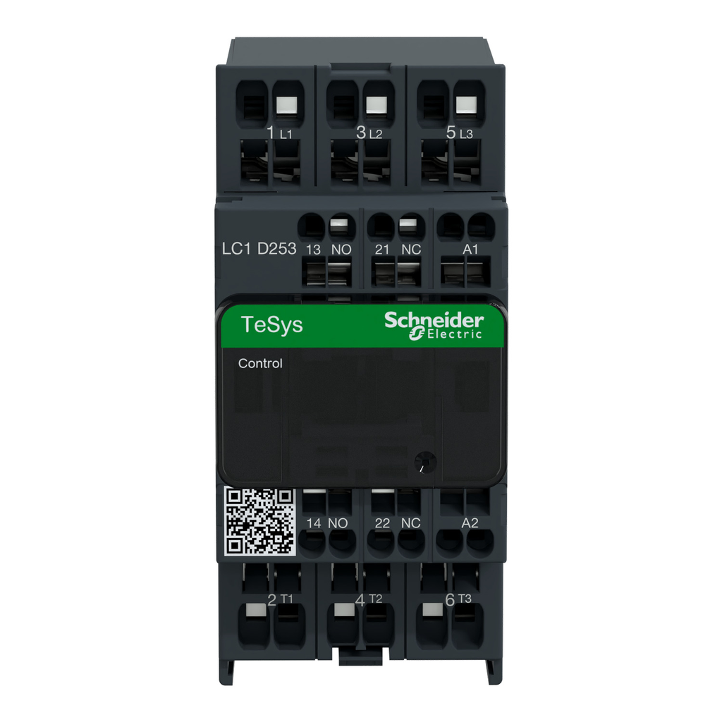 Mayer-DDS-IEC contactor, TeSys Deca, nonreversing, 25A, 15HP at 480VAC, 3 phase, 3 pole, 3 NO, 48VAC 50/60Hz coil, open style-2