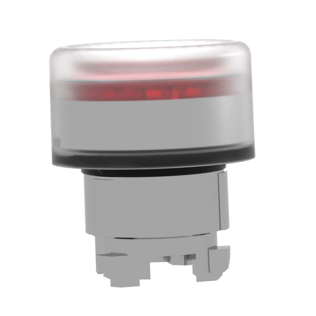 Mayer-DDS-Head for non illuminated push button, Harmony XB4, red flush, 22mm, spring return, clear boot, unmarked-2
