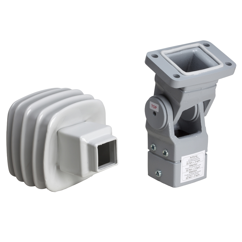 Mayer-DDS-Articulated fixing, square 50 mm, cast steel RAL 7040. For S3CM HMI encl.-1