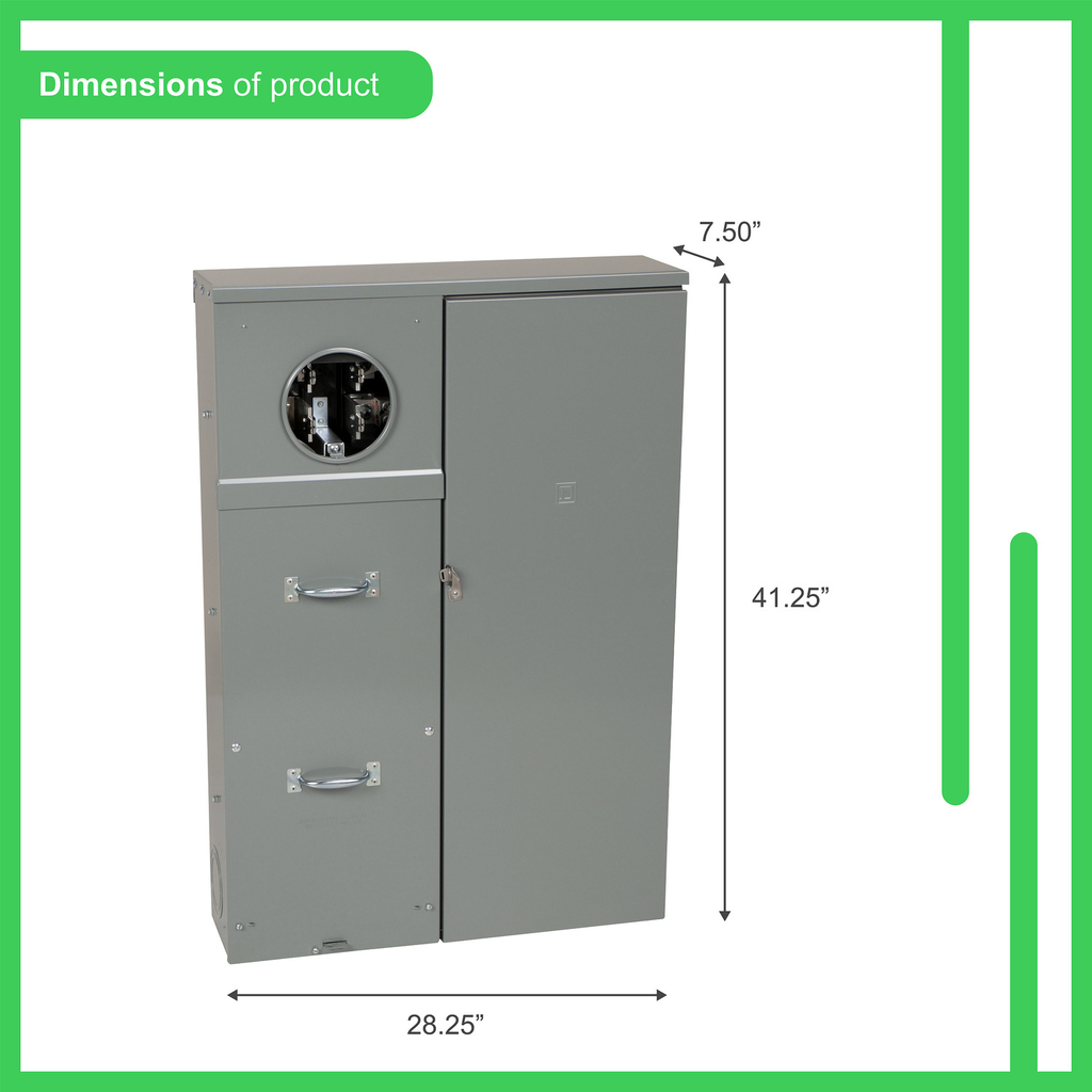 Mayer-DDS-All in one, Homeline, CSED, ringed socket, 400A, surface/semi, 30 spaces, 40 circuits, 25kA SCCR, 320 manual bypass-2