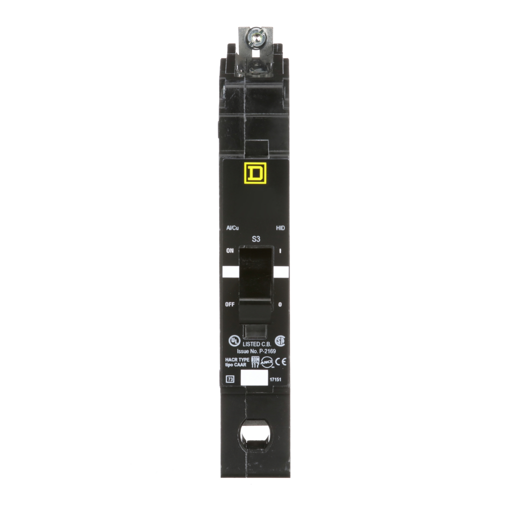 Mayer-DDS-Mini circuit breaker, E-Frame, 30A, 1 pole, 277VAC, 25kA max, bolt on [TAA]-2