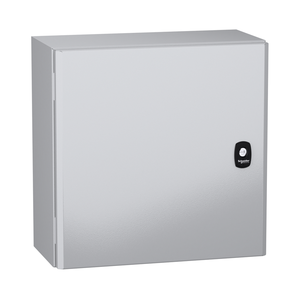 Mayer-DDS-Wall mounted steel enclosure, PanelSeT S3DC, plain door, without plain chasis, 400x400x200mm, IP66, IK10-1