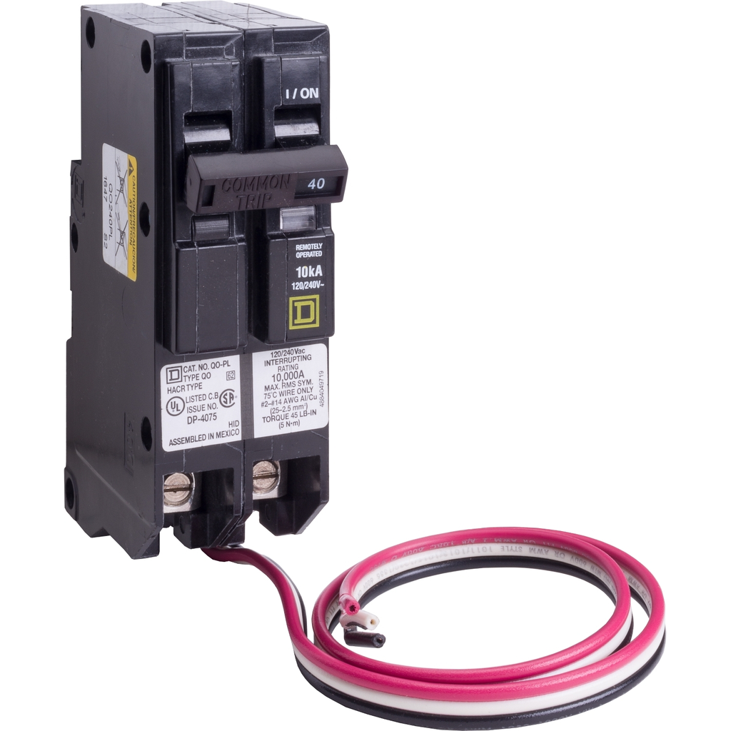Mayer-DDS-Mini circuit breaker, QO, 40A, 2 pole, 120/240VAC, 10kA, plug in, Powerlink-1
