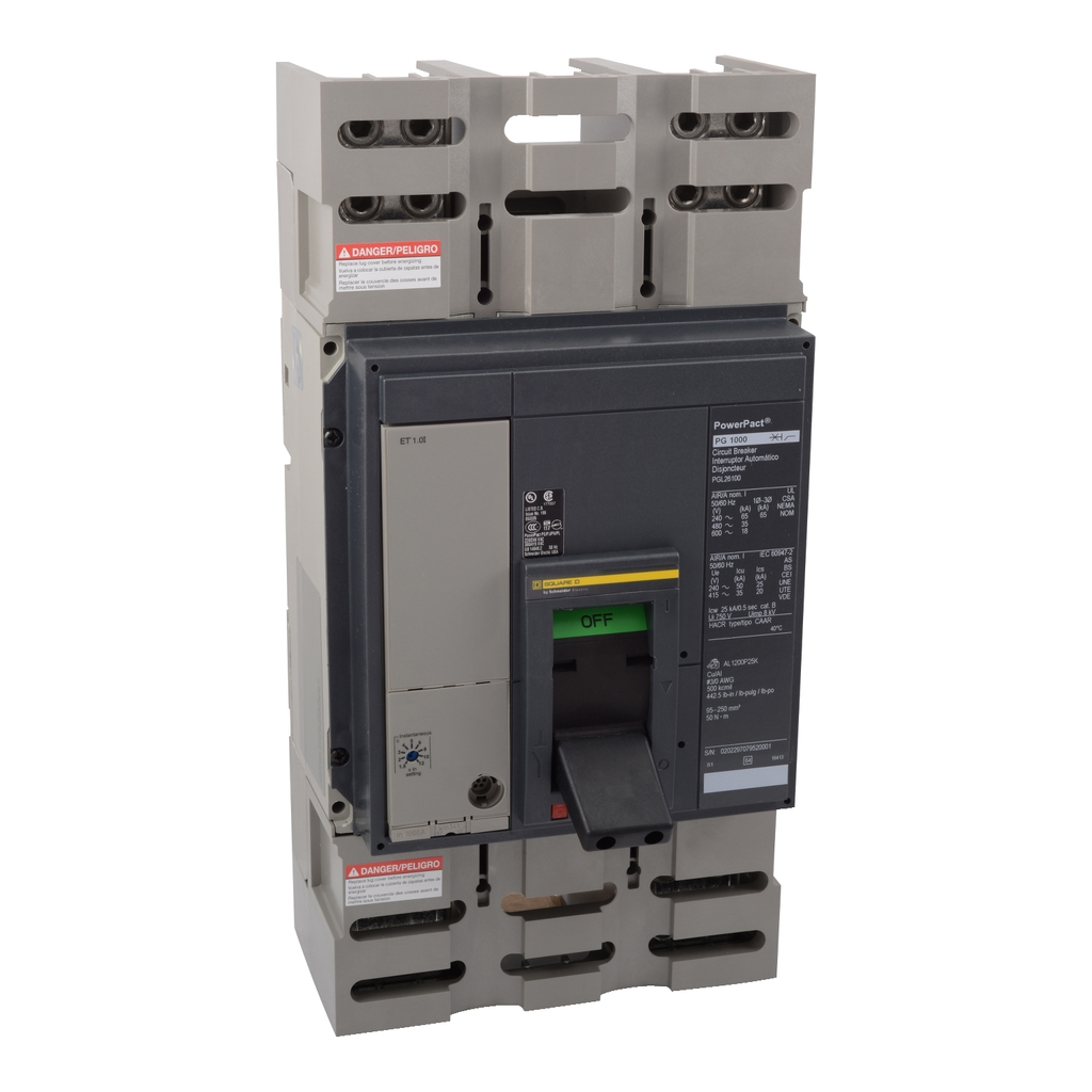 Mayer-DDS-Automatic switch, PowerPacT P, 600A, 3 pole, 600VAC, 25kA, busbar, magnetic-1