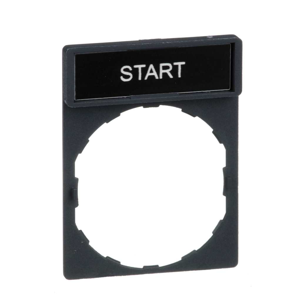 Mayer-DDS-Harmony, 22mm Push Button, legend holder 30 x 40 mm, with legend 8 x 27 mm, marked START-2