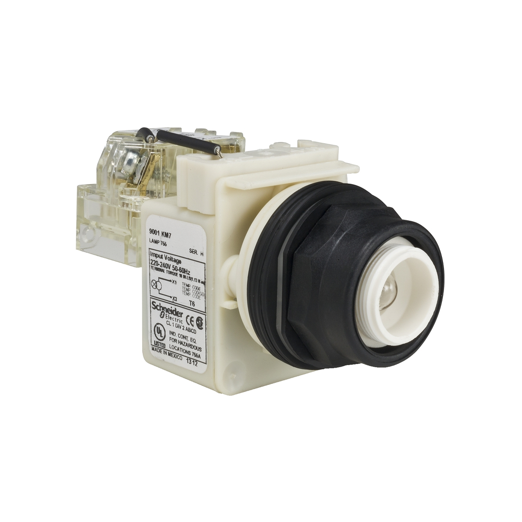 Mayer-DDS-Push-to-test pilot light head, Harmony 9001SK, plastic, without cap, 30mm, 220-240V-1