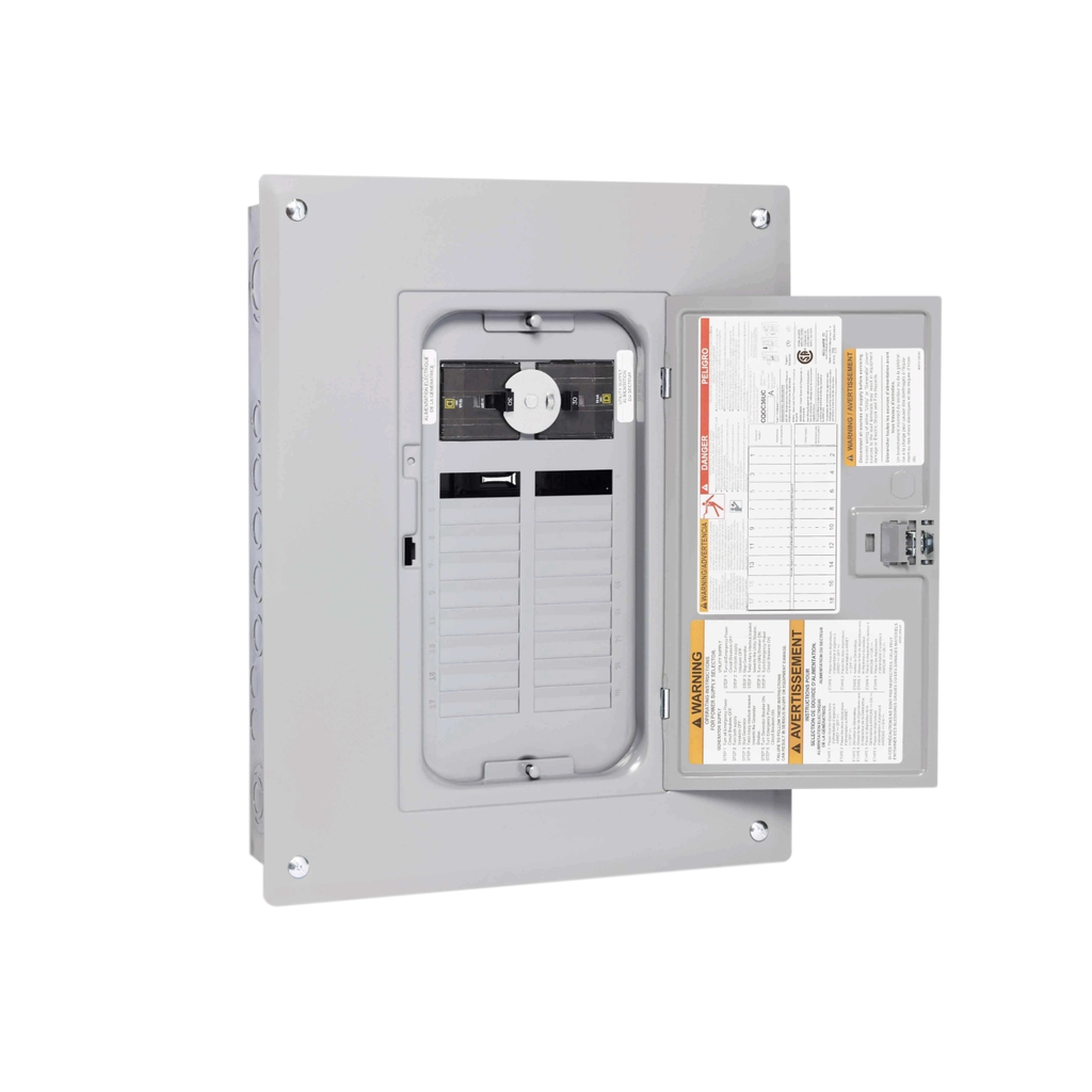 Mayer-DDS-Generator panel, QO, 1 phase, 18 spaces, 36 circuits, 30A main breaker, PoN, NEMA1, cover with door-1