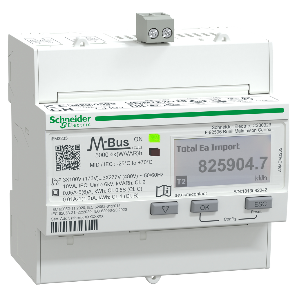 Mayer-DDS-iEM3235 energy meter - CT - M-bus - 1 digital I - 1 digital O - multi-tariff - MID-2