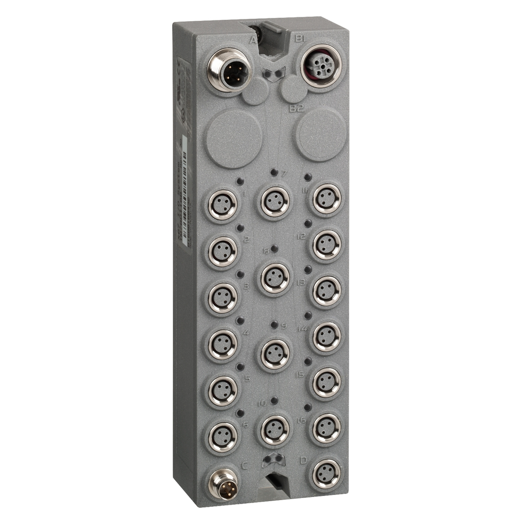 Mayer-DDS-Discrete I/O expansion block, Modicon TM7, IP67, 16 DI/DO, 24 V DC, 0.5 A, M8 connector-1