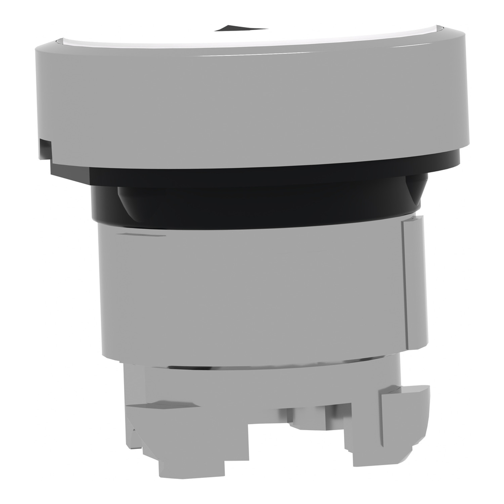 Mayer-DDS-Head for non illuminated push button, Harmony XB4, metal, flush, white, 22mm, spring return, marked UP ARROW-2