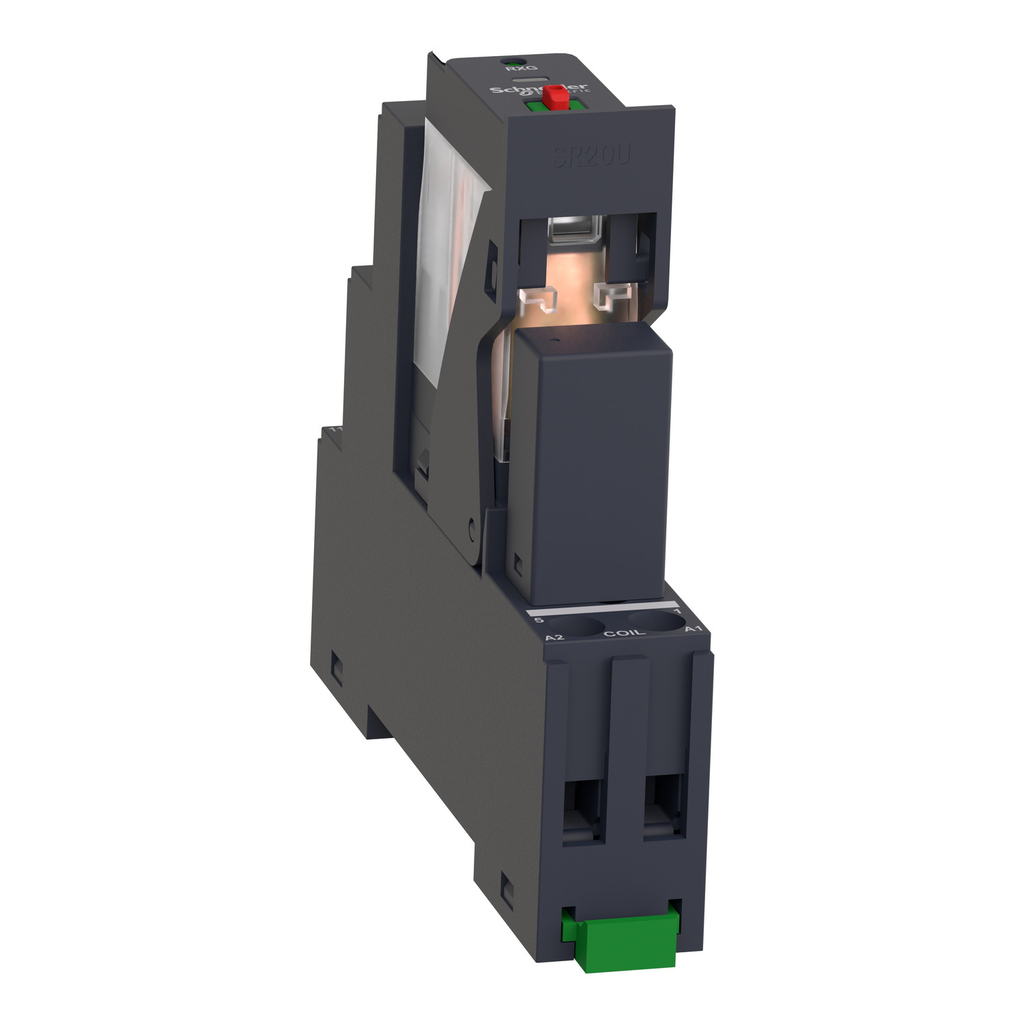 Mayer-DDS-interface plug in relay, Harmony Electromechanical Relays, pre assembled, 10A, 1CO, with LED, lockable test but to n, 230V AC-2