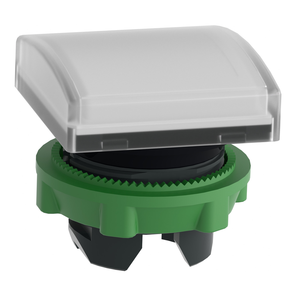 Mayer-DDS-Head for pilot light, Harmony XB5, square white, 22mm, with plain lens, universal LED-2