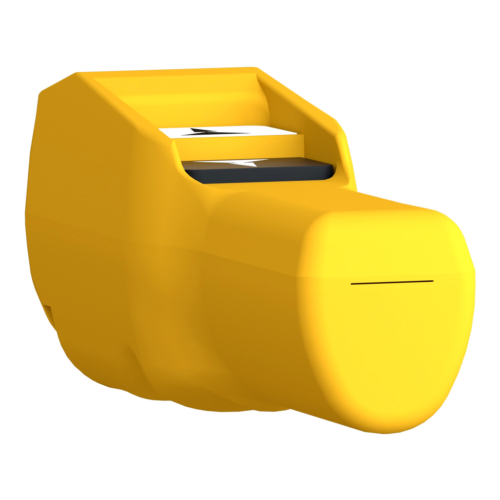 Mayer-DDS-Pendant control station, Harmony XAC, plastic, yellow, pistol grip, 2 push buttons with 2NO-2