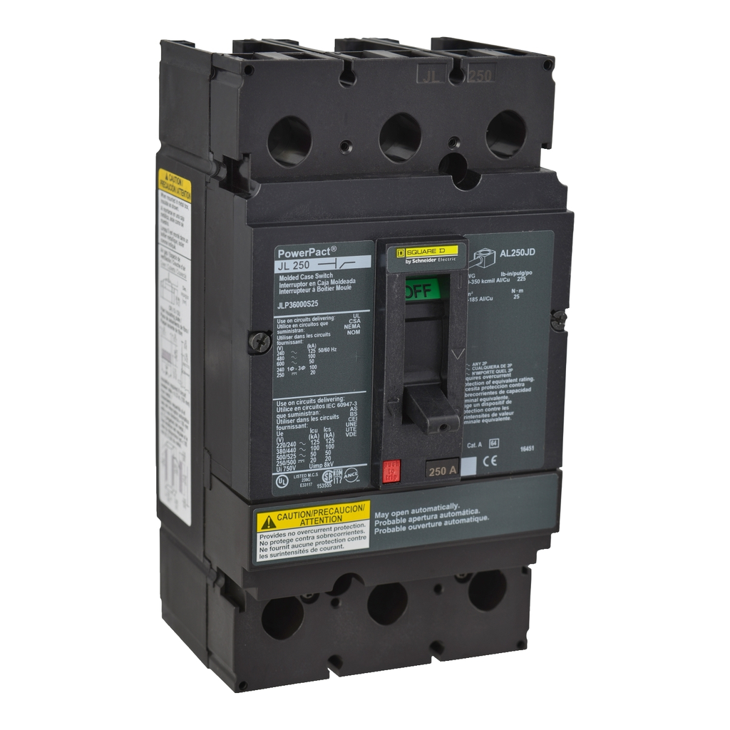 Mayer-DDS-Automatic switch, PowerPacT J, 250A, 3 pole, 600VAC, 50kA, lugs, magnetic-1