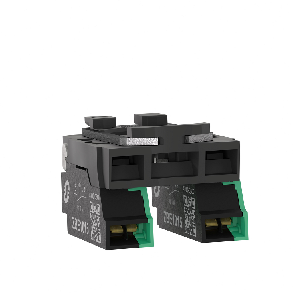 Mayer-DDS-Complete body contact assembly, Harmony XB5, single contact, with fixing collar, plastic, 2NO, compact push in terminals-2