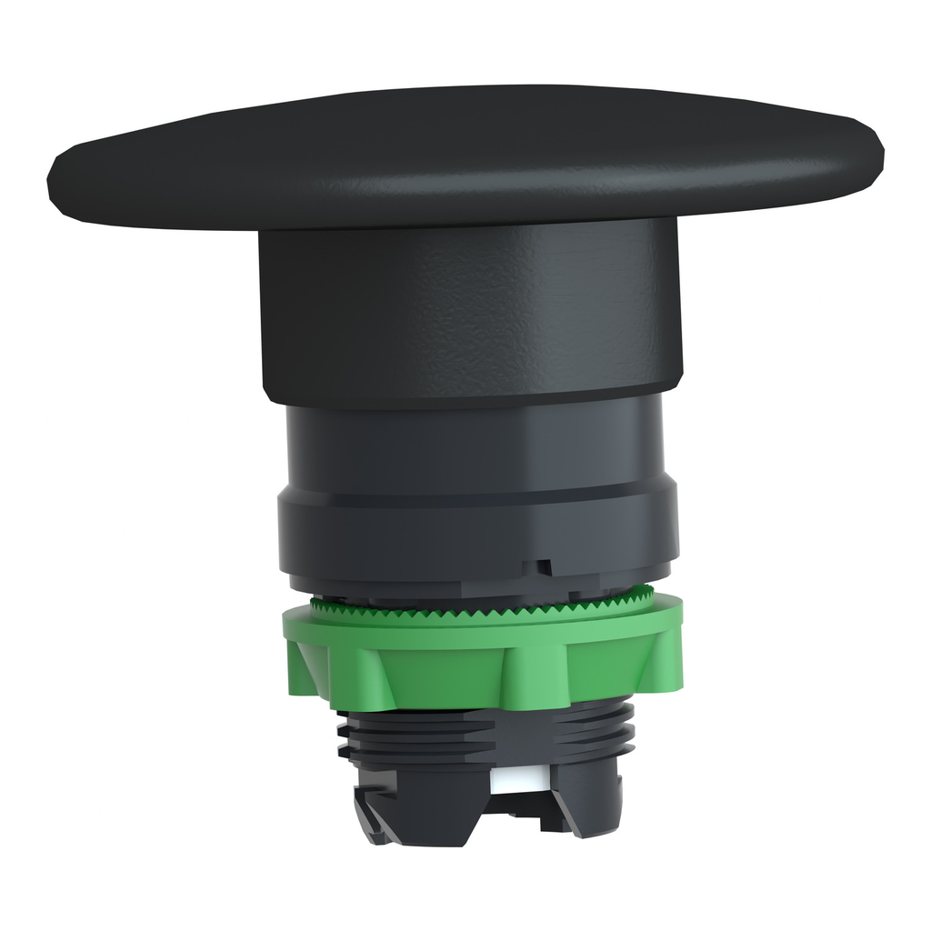 Mayer-DDS-Head for non illuminated pushbutton, Harmony XB5, plastic, black, mushroom 60mm, 22mm, spring return-2