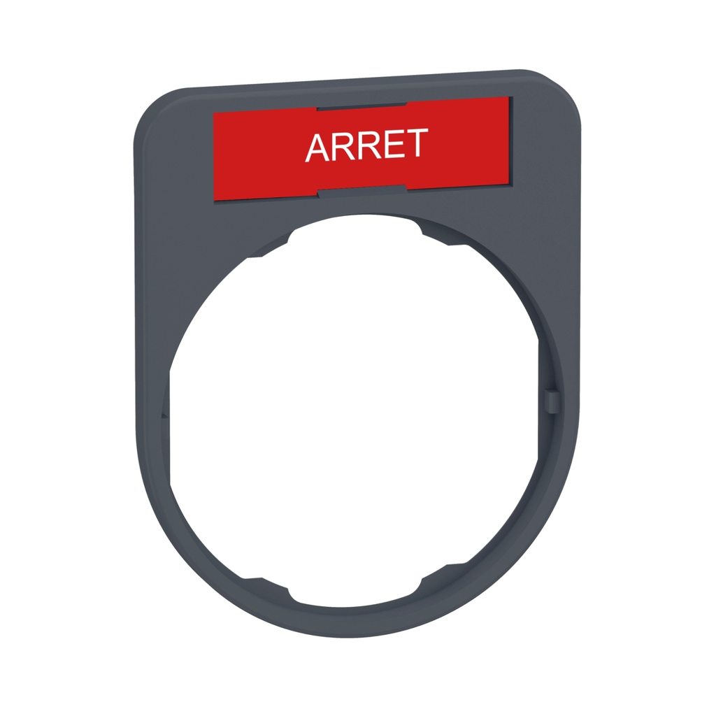 Mayer-DDS-legend holder with arret marking for flush color plated grey-1