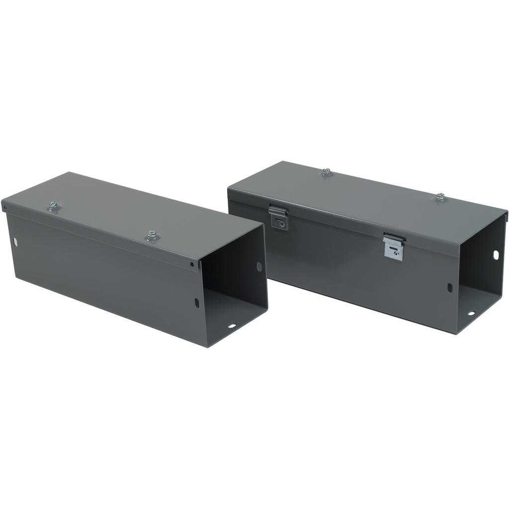 Mayer-DDS-Wireway, Square-Duct, 4 inch by 4 inch, 1 foot long, hinged cover, N1 paint, NEMA 1-1