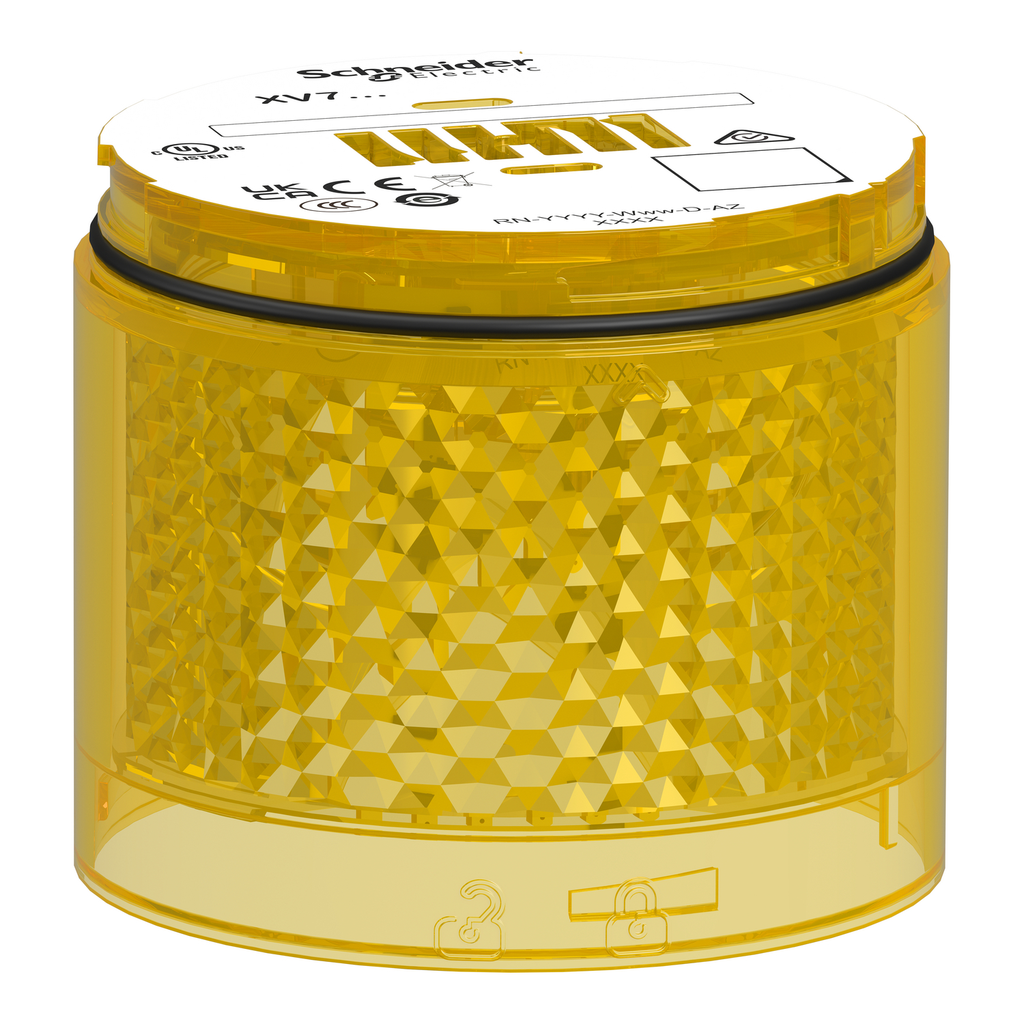 Mayer-DDS-Light Module, Harmony XVB7 Modular Tower Light, Yellow, Ø70mm, Blinking, Colored Lens-1