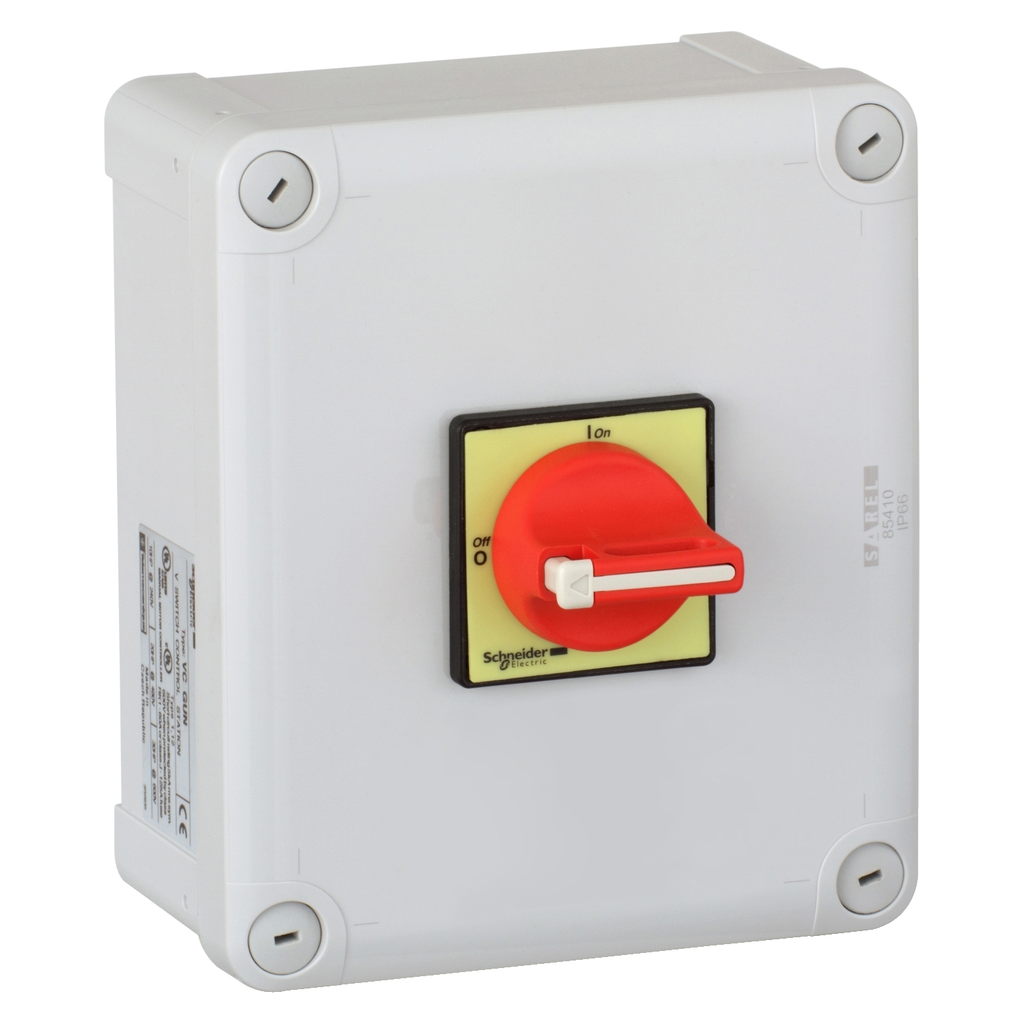 Mayer-DDS-Enclosed switch disconnector,TeSys Control,for ON/emergency stop,63A,conforming UL/CSA standard-1