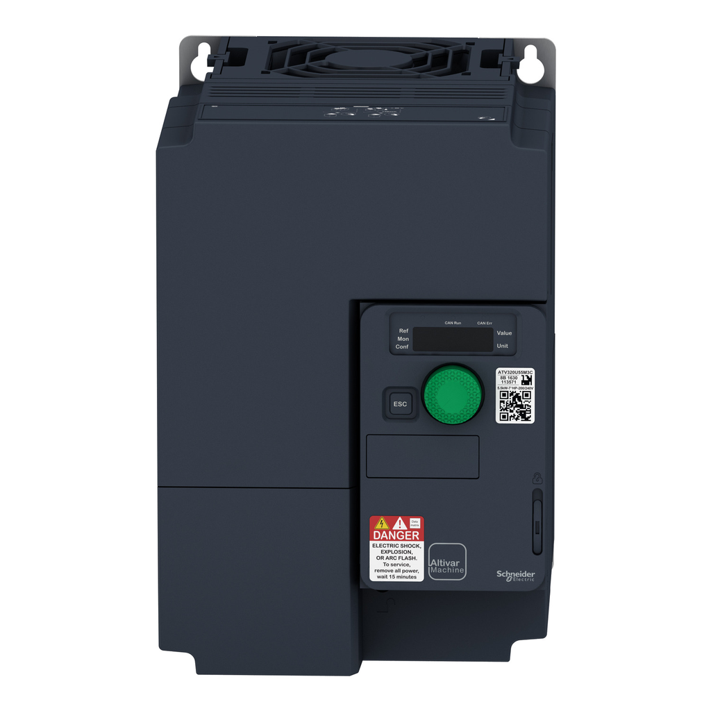 Mayer-DDS-variable speed drive, Altivar Machine ATV320, 7.5kW, 200 to 240V, 3 phases, compact-3