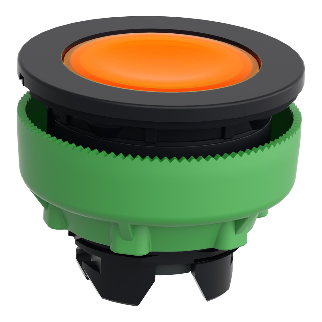 Mayer-DDS-Head for pilot light, Harmony XB5, orange, 30mm, universal LED, plain lens-2