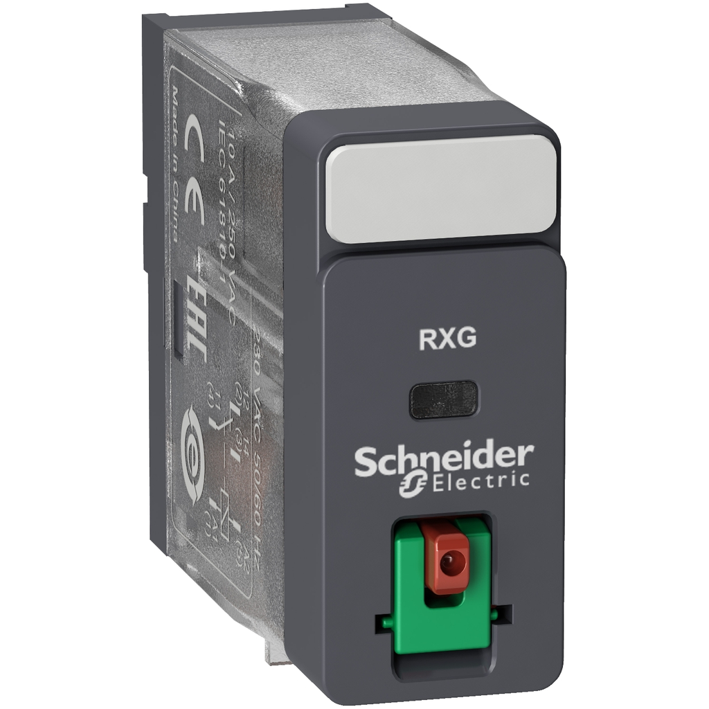 Mayer-DDS-interface plug in relay, Harmony Electromechanical Relays, 10A, 1CO, lockable test but to n, 24V AC-1