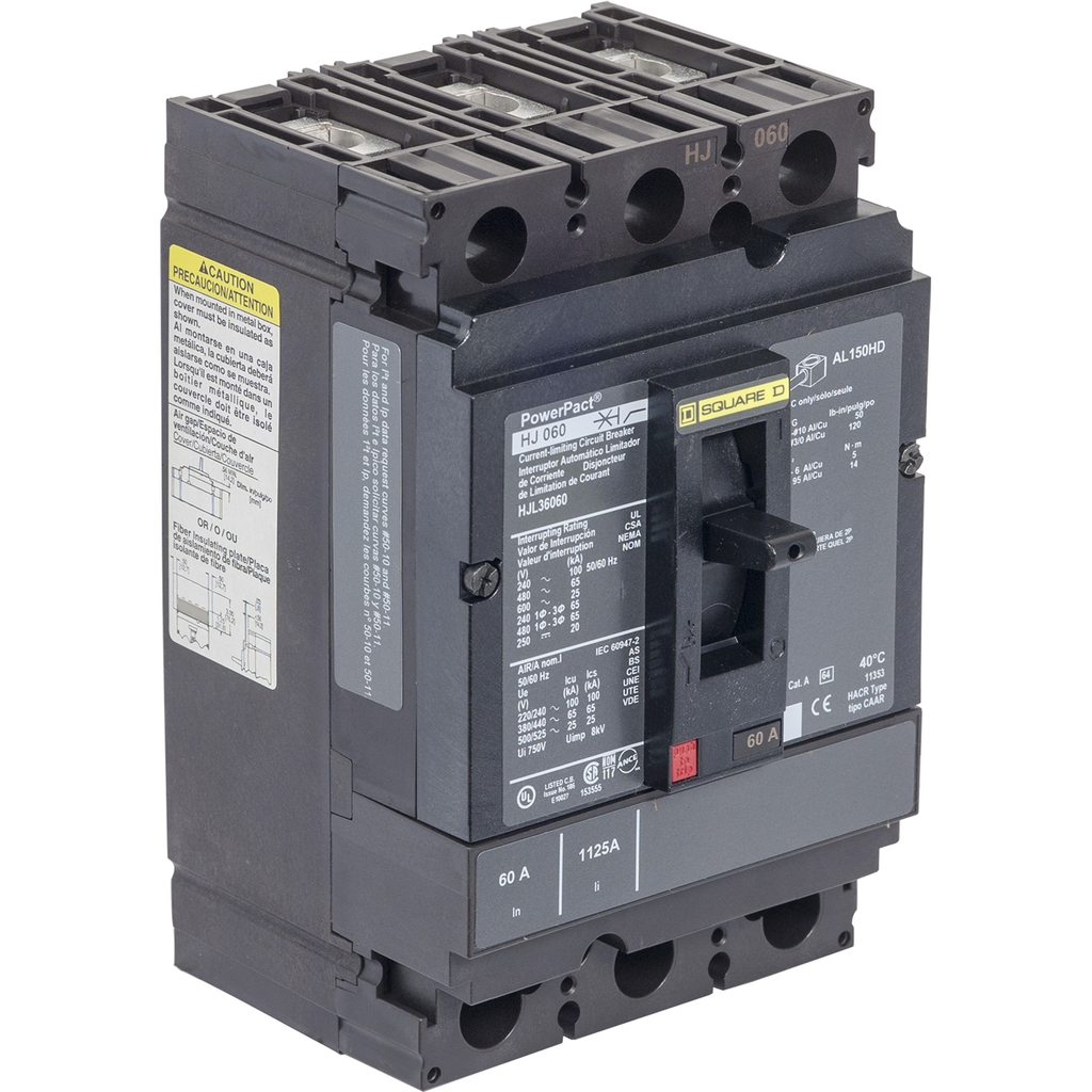 Mayer-DDS-Circuit breaker, PowerPacT H, 50A, 3 pole, 600VAC, 25kA, lugs, thermal magnetic, 100%-1