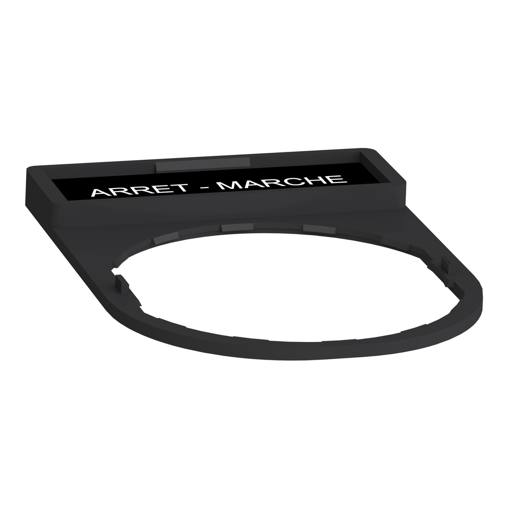 Mayer-DDS-Legend holder 30x40mm, Harmony XB4, plastic, with legend 8x27mm, marked ARRET and MARCHE-2