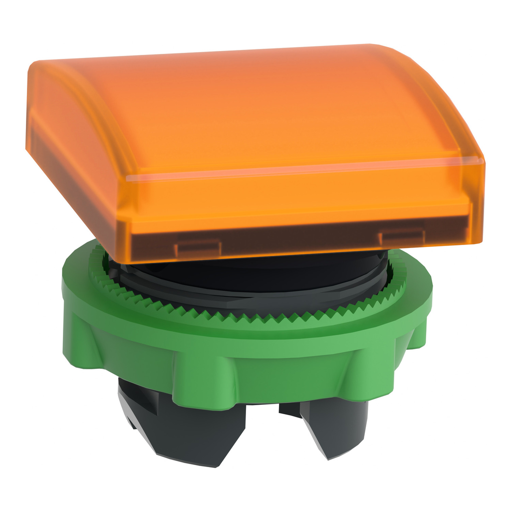 Mayer-DDS-Head for pilot light, Harmony XB5, square orange, 22mm, with plain lens, universal LED-2