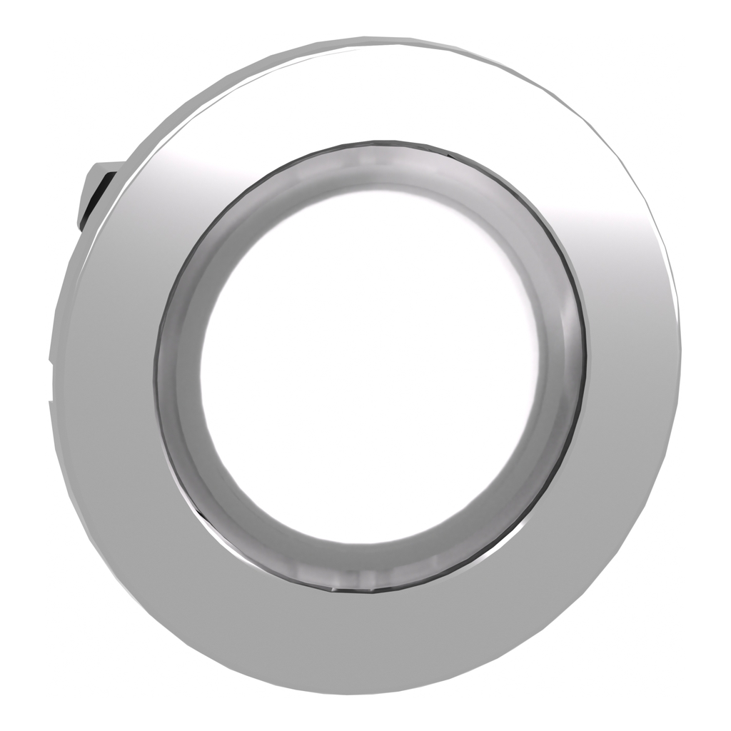 Mayer-DDS-Head for illuminated push button, Harmony XB4, metal, white flush mounted, 30mm, universal LED, unmarked-1