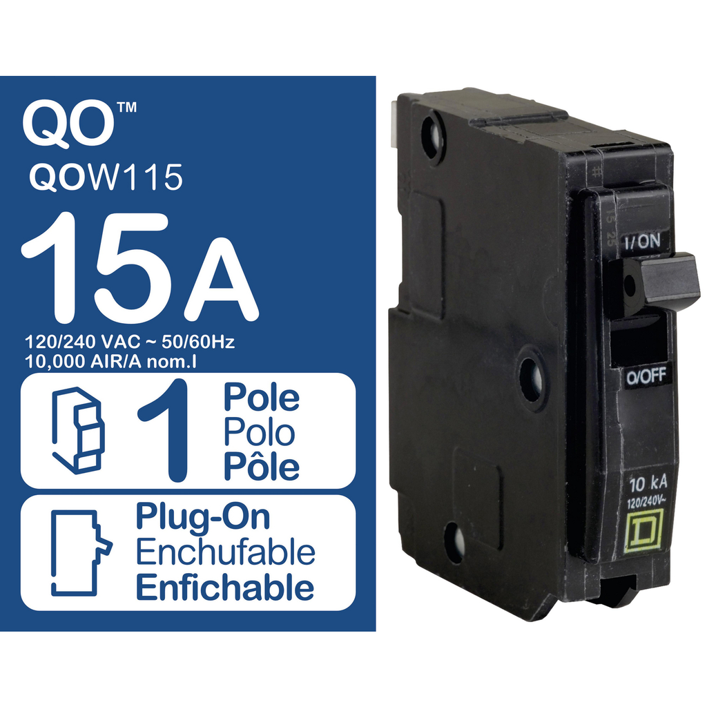 Mayer-DDS-Mini circuit breaker, QO, 15A, 1 pole, 120/240VAC, 10kA, plug in-1