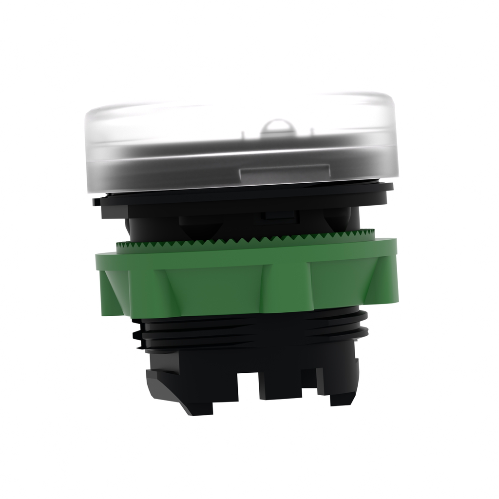 Mayer-DDS-Head for pilot light, Harmony XB5, plastic, white, 22mm, plain lens, BA9s base fitting-2