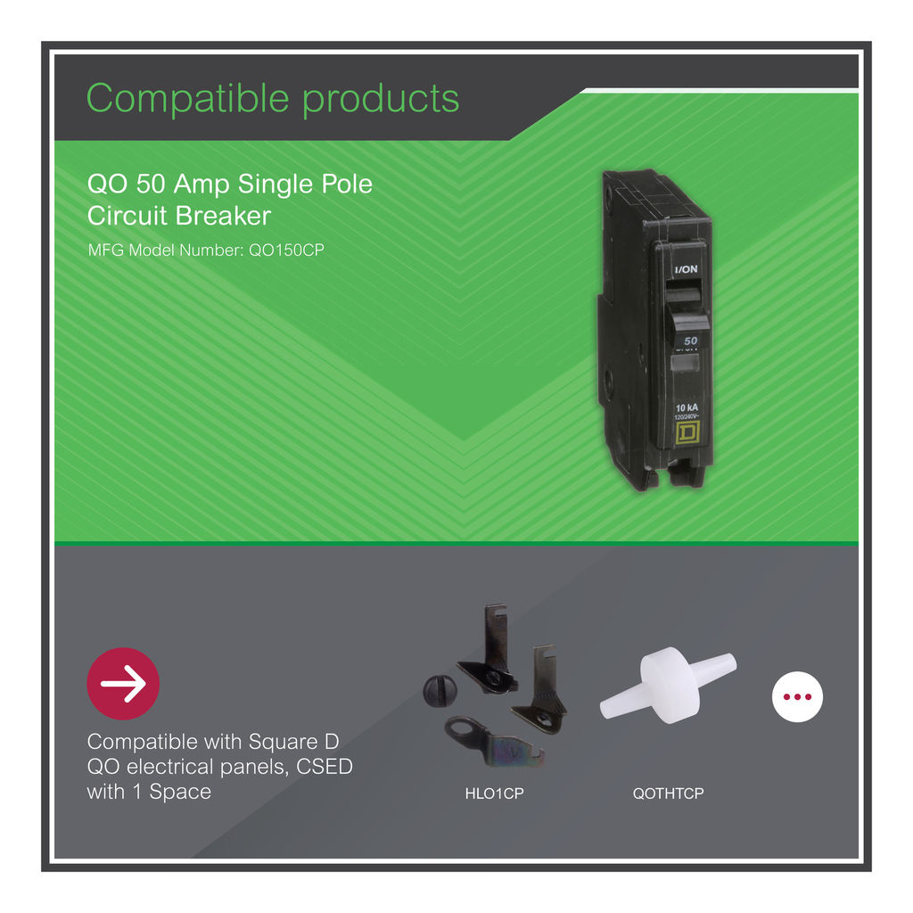 Mayer-DDS-Mini circuit breaker, QO, 50A, 1 pole, 120/240VAC, 10kA, plug in-2