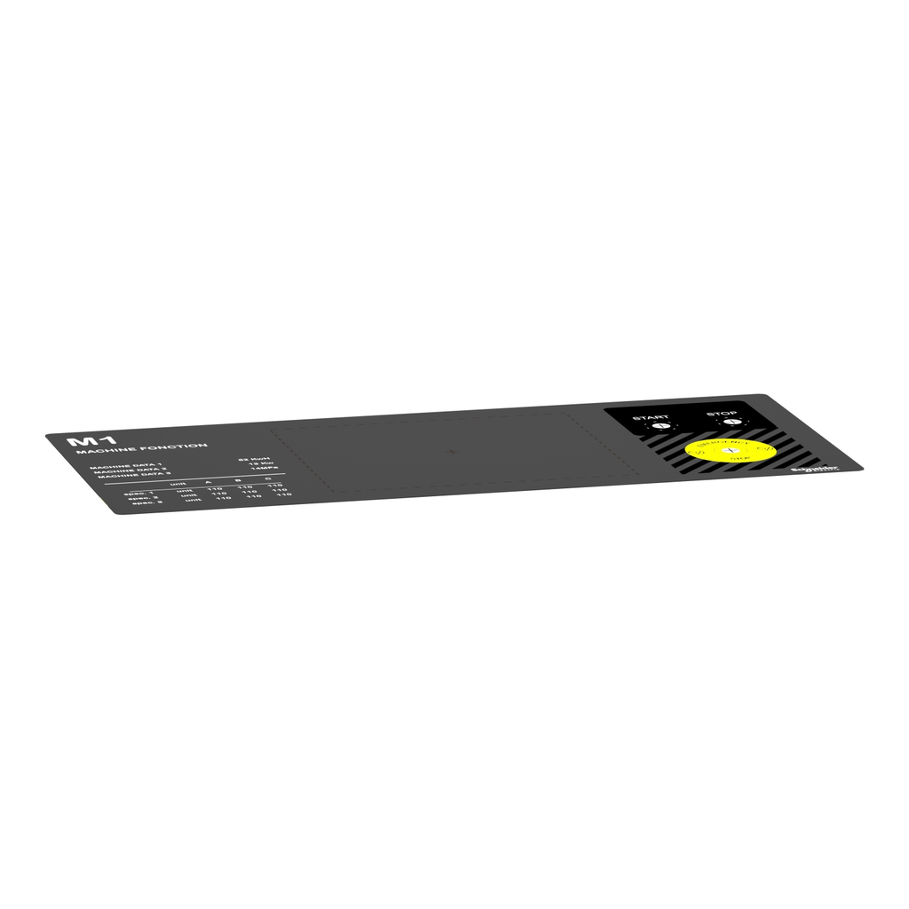 Mayer-DDS-Legend panel 500x200mm template 1, Harmony XB5-2