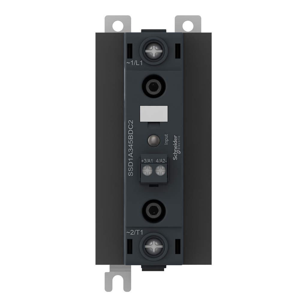 Mayer-DDS-DIN rail mount, Harmony Solid State Relays, 45A, zeroVoltage switching, contactor configuration screw input, input 4 to 32V DC, output 48 to 600V AC-2