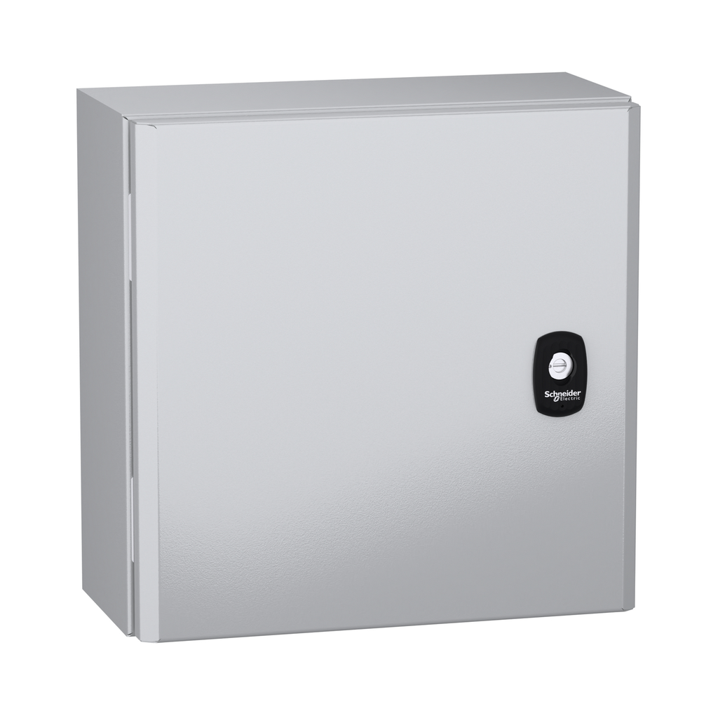 Mayer-DDS-Wall mounted steel enclosure, PanelSeT S3DC, plain door, without plain chasis, 300x300x150mm, IP66, IK10-1