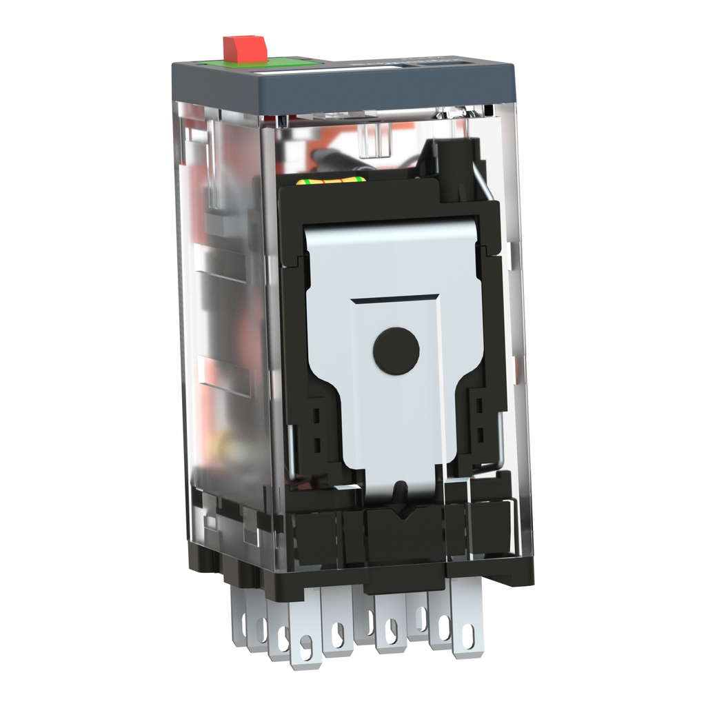 Mayer-DDS-miniature plug in relay, Harmony Electromechanical Relays, 6A, 4CO, with LED, lockable test but to n, 230V AC-2