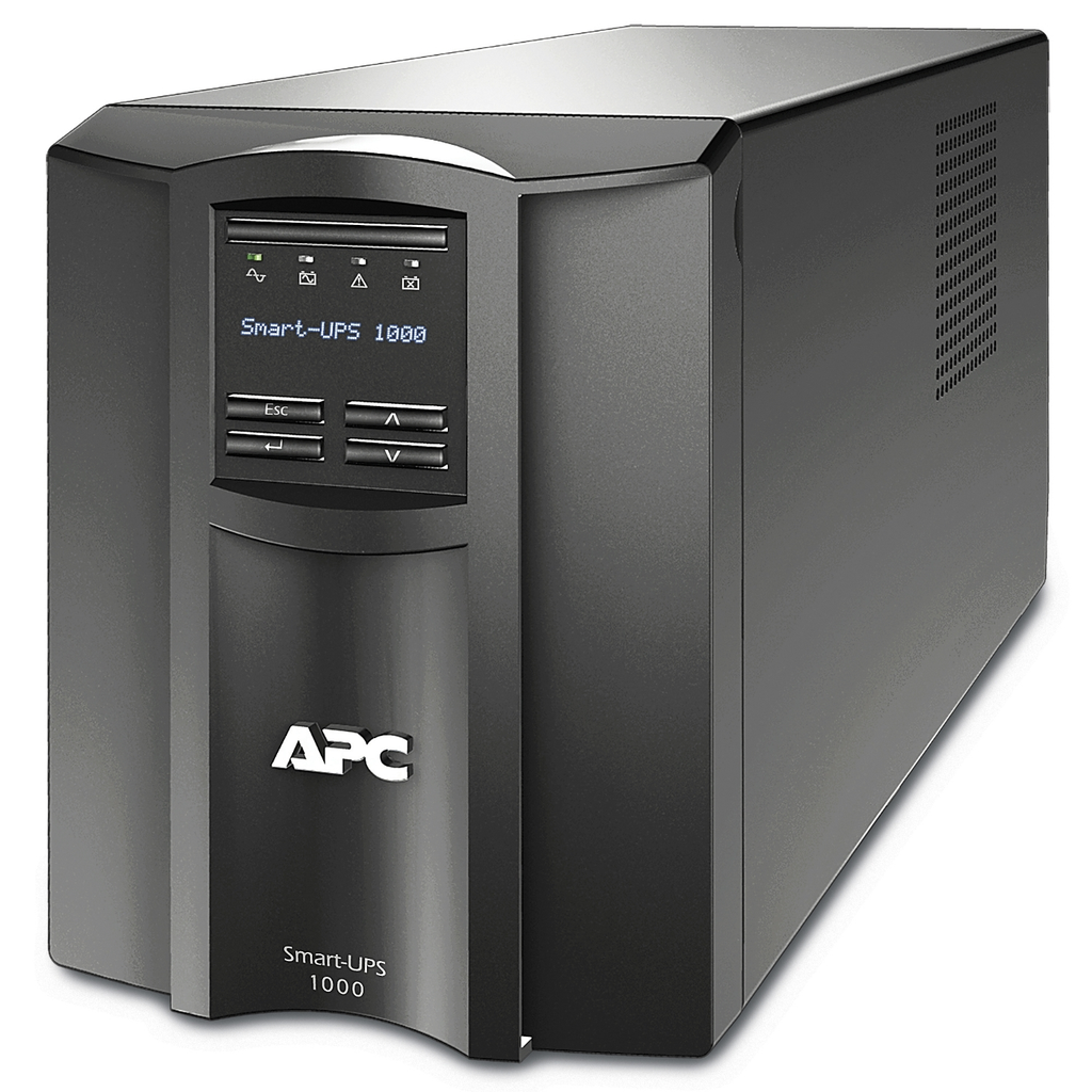 Mayer-DDS-APC Smart-UPS, Line Interactive, 1000VA, Tower, 120V, 8x NEMA 5-15R outlets, SmartConnect Port+SmartSlot, AVR, LCD-1