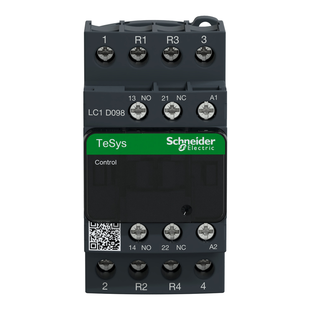 Mayer-DDS-IEC contactor, TeSys Deca, nonreversing, 20A resistive, 4 pole, 2 NO and 2 NC, low consumption 24VDC coil, open style-2