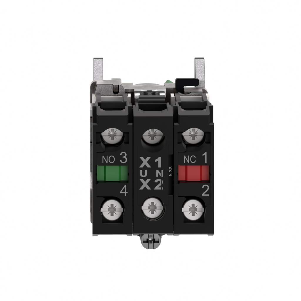Mayer-DDS-Illuminated selector switch, Harmony XB4, metal, green handle, 22mm, universal LED, 2 positions, 1NO + 1NC, 110...120V AC-2