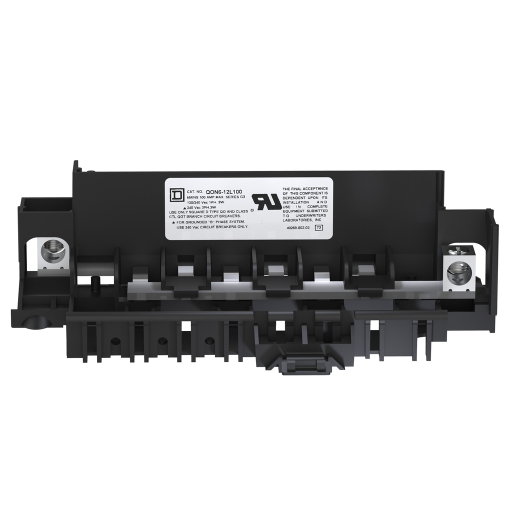 Mayer-DDS-Load center interior, QO, mounting base, 1 phase, 6 spaces, 100A main lugs, OEM-2