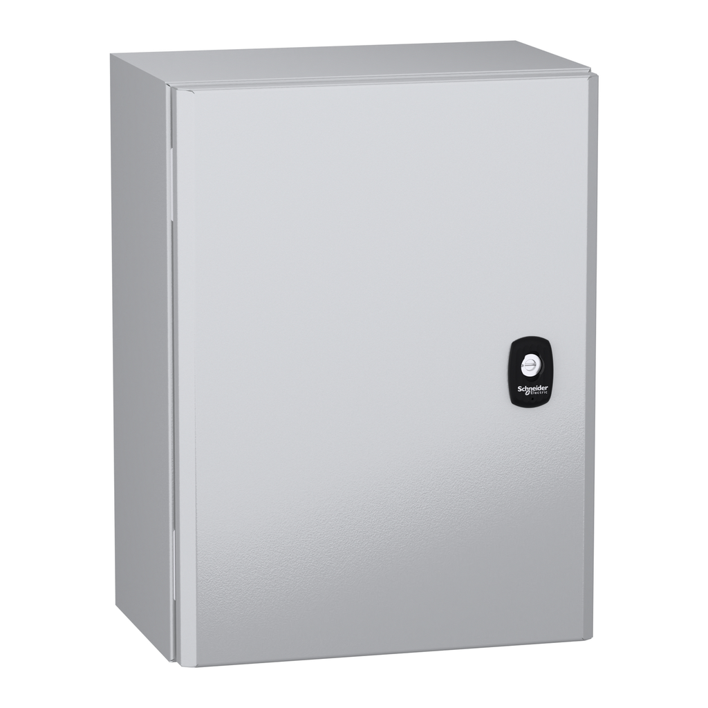 Mayer-DDS-Wall mounted steel enclosure, PanelSeT S3DC, plain door, without plain chasis, 400x300x200mm, IP66, IK10-1